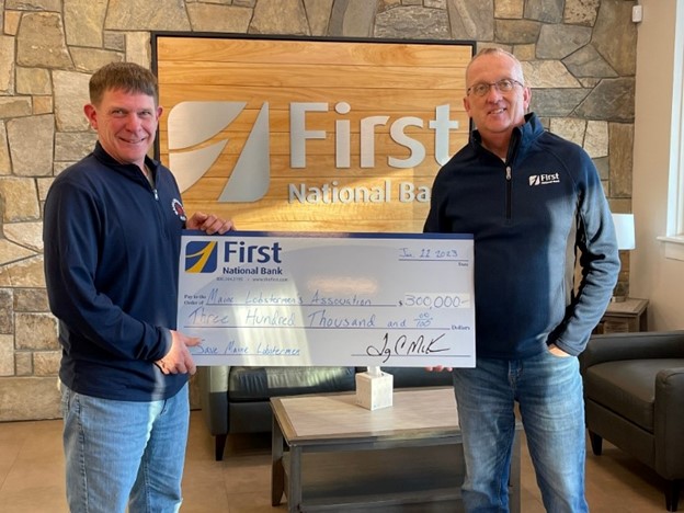 FNB presenting check to MLA for $300k