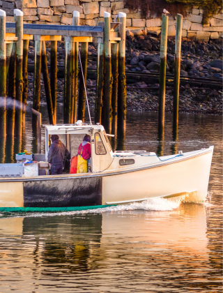 lobstermen heading out to sea