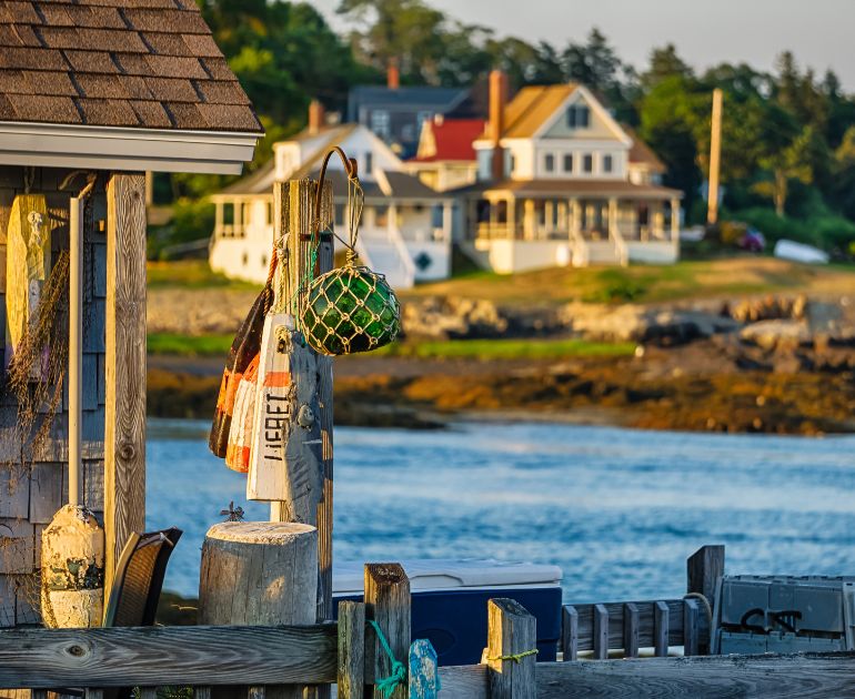 summer view from Maine pier